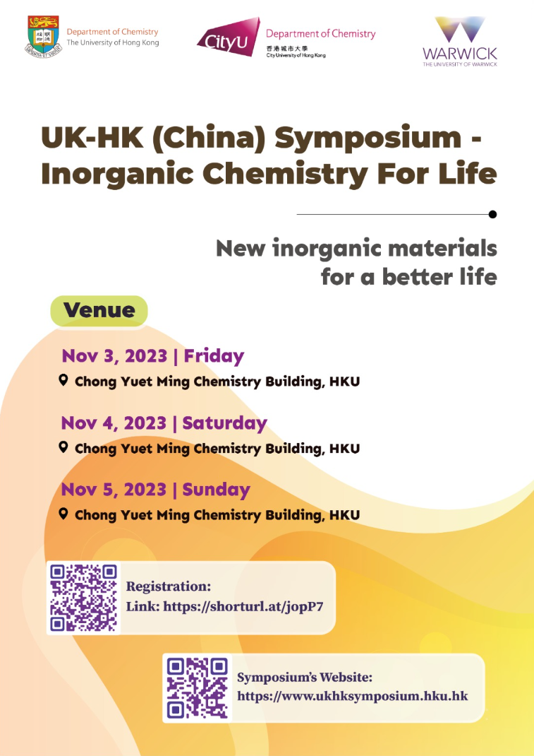 Self Photos / Files - 20231103-05_UK-HK (China) Symposium - Inorganic Chemistry For Life