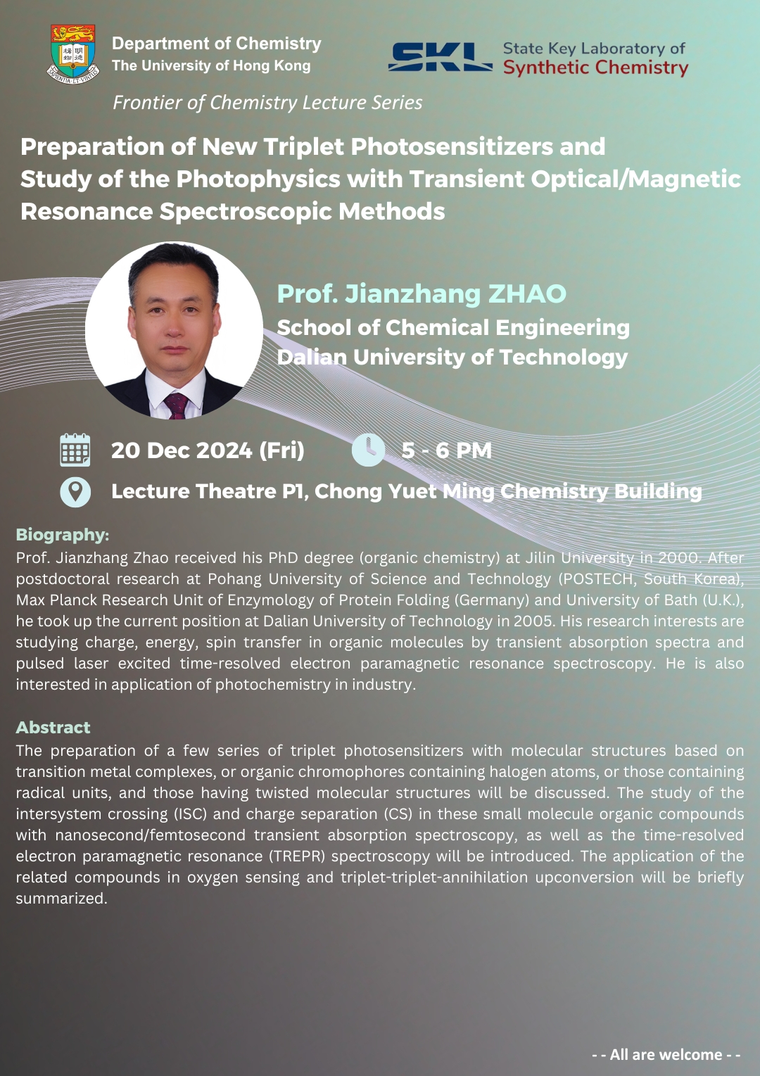 Self Photos / Files - Prof. Jianzhang ZHAO Seminar Poster