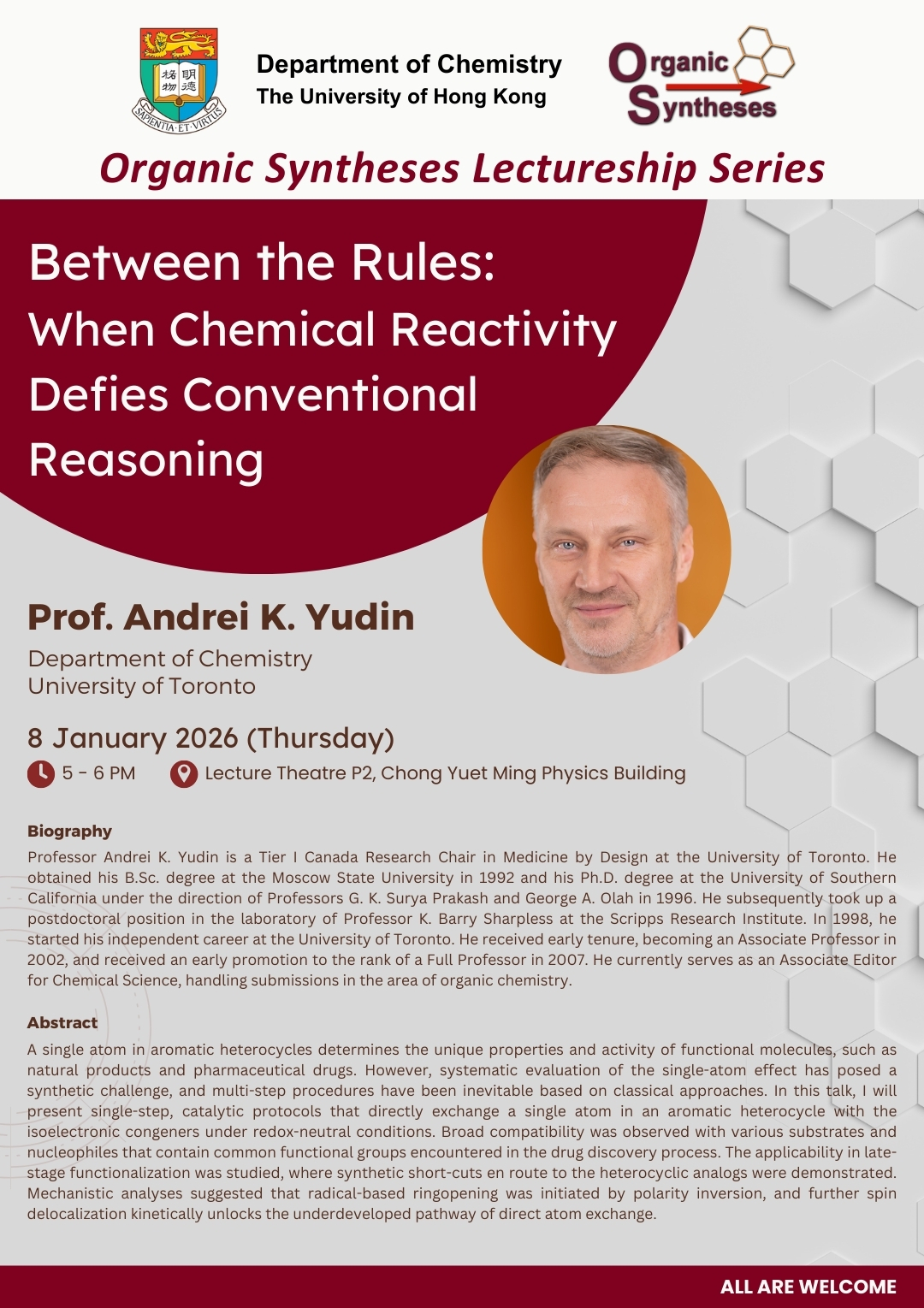 Self Photos / Files - ACP - Prof. Andrei K. Yudin Seminar Poster