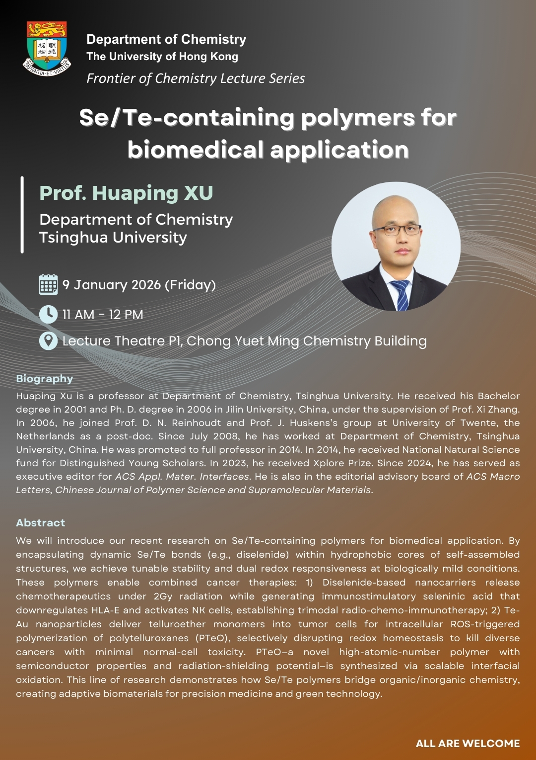 Self Photos / Files - Prof. Huaping Xu Seminar Poster