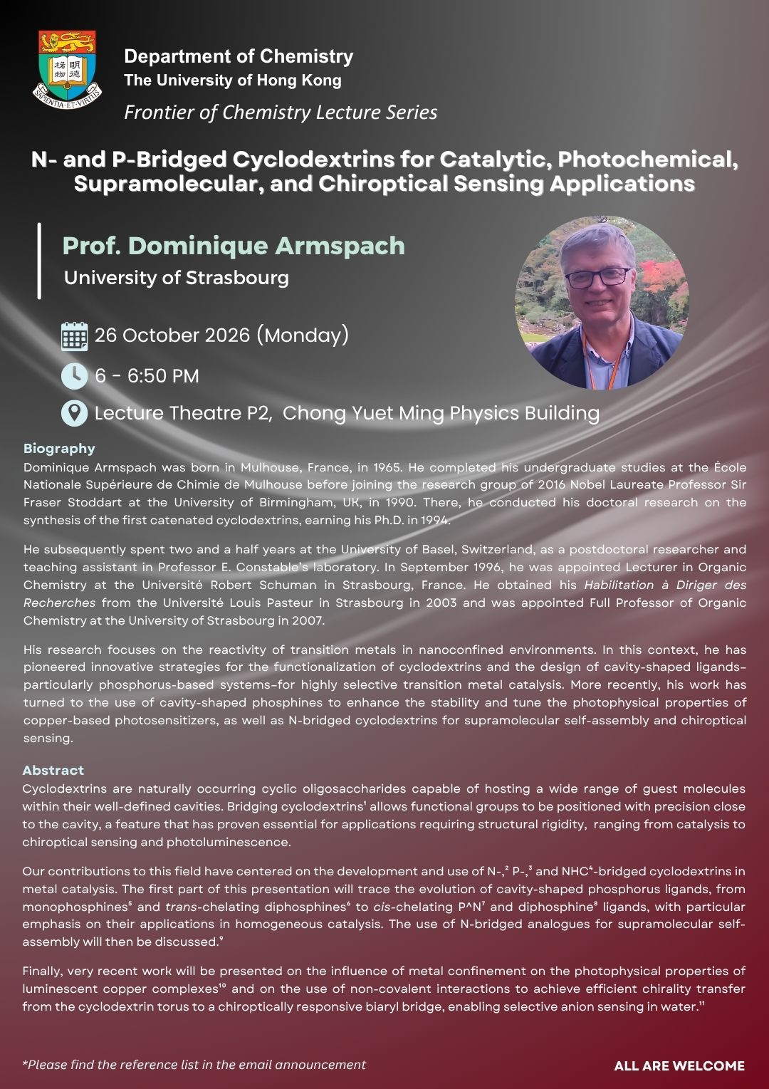 Self Photos / Files - Prof. Dominique Armspach Seminar Poster