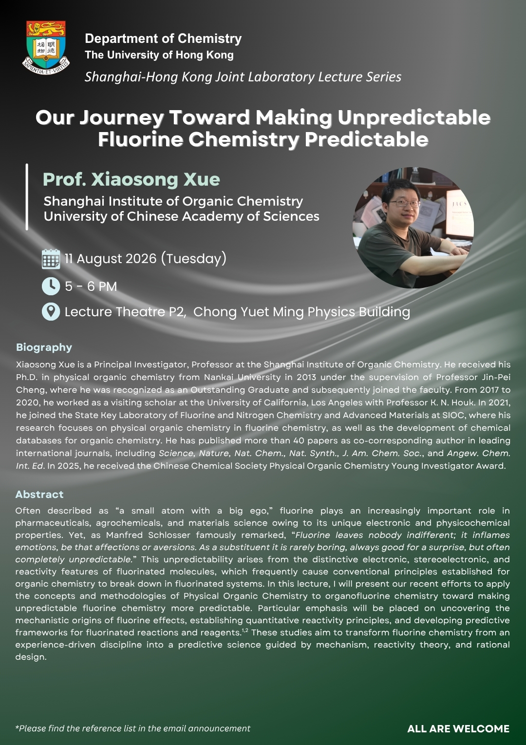 Self Photos / Files - 20260811_Prof. Xiaosong Xue Seminar Poster