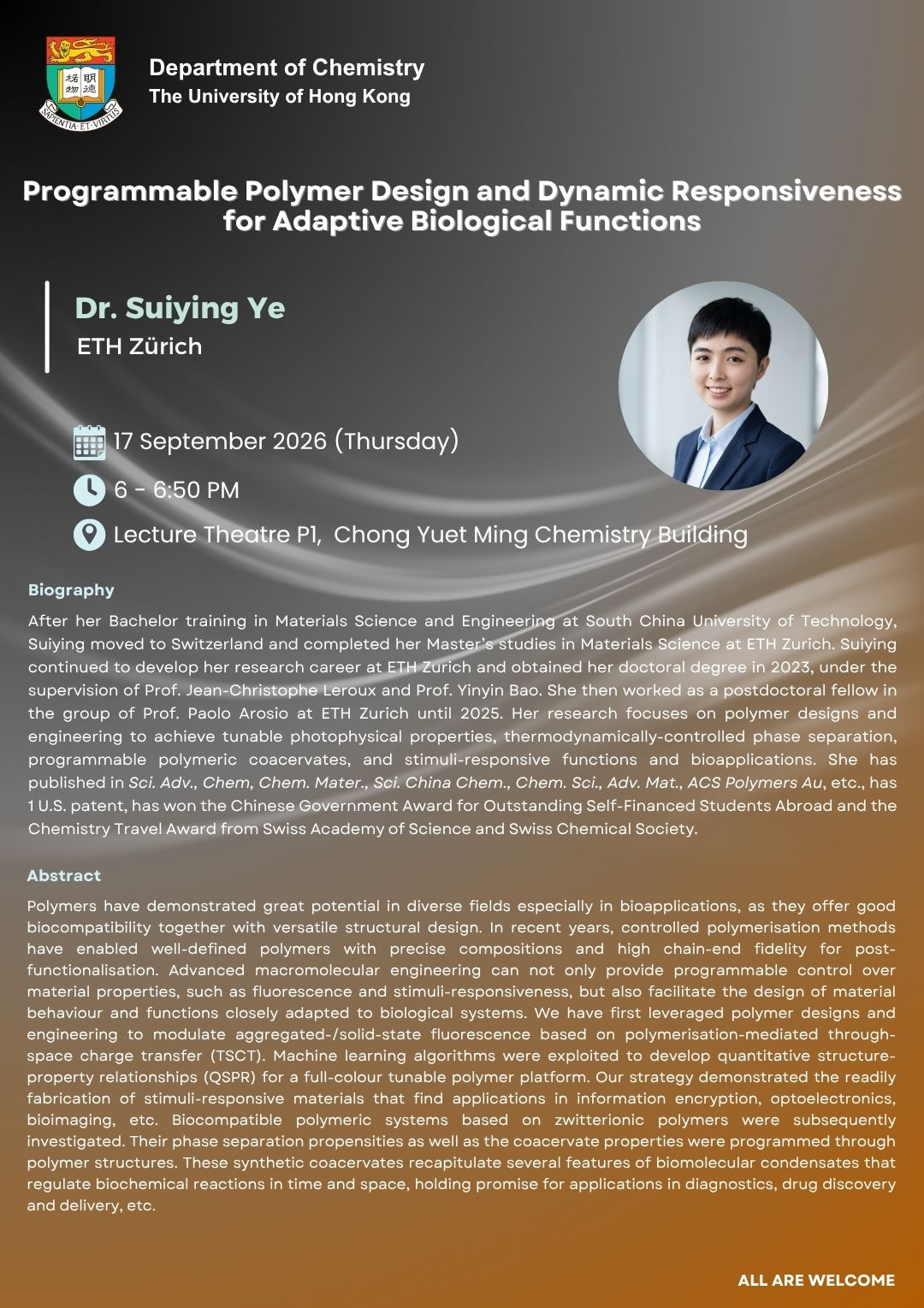 Self Photos / Files - 20260917_Dr. Suiying Ye Seminar Poster