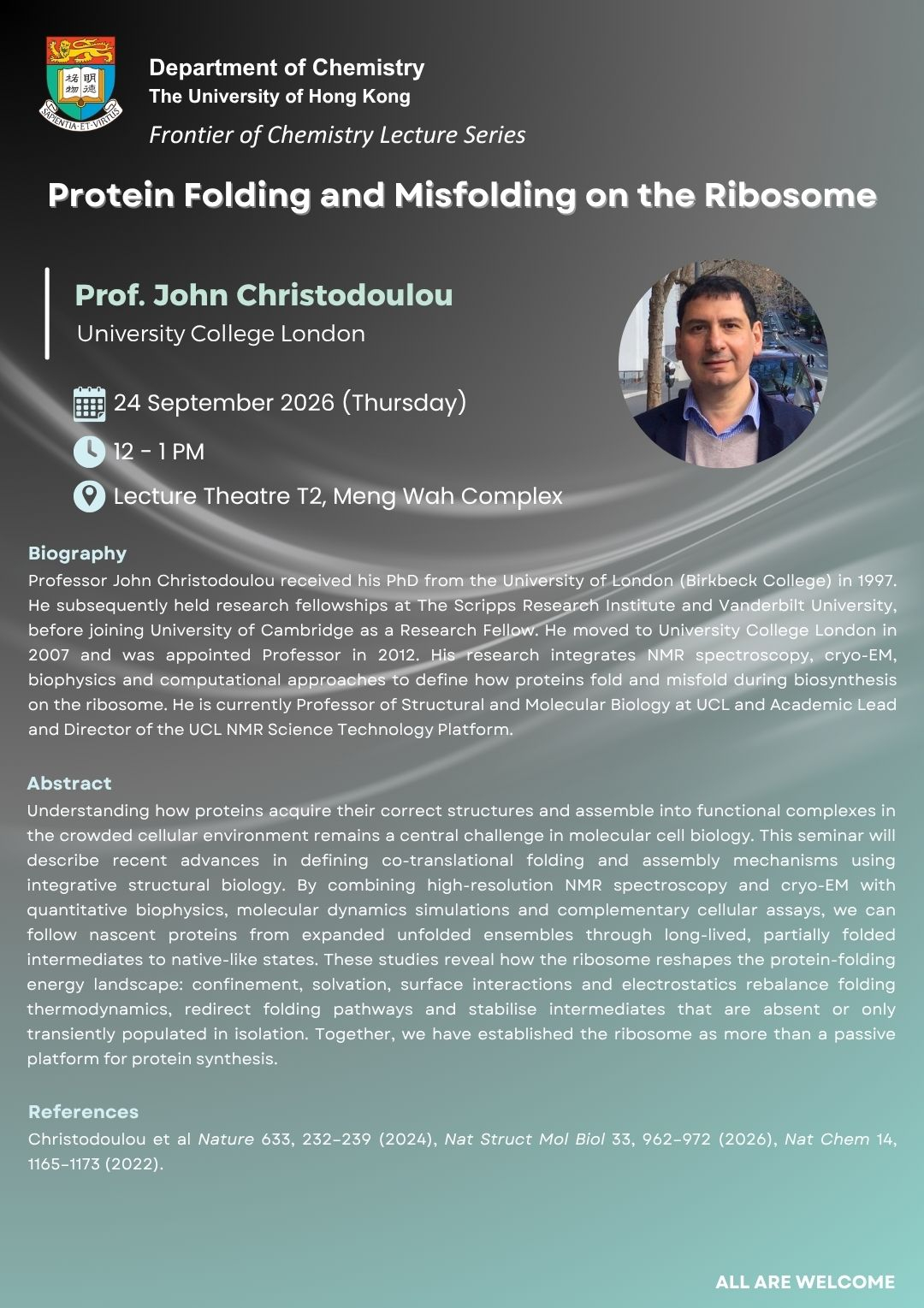 Self Photos / Files - Prof. John Christodoulou Seminar Poster