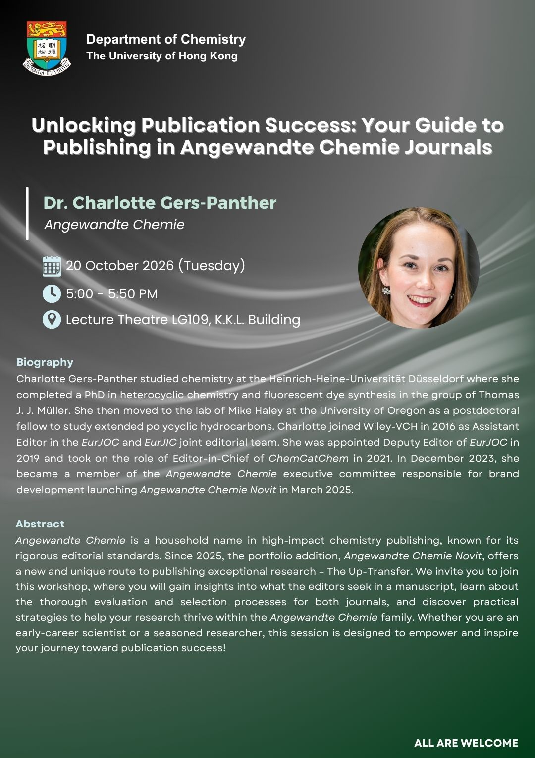 Self Photos / Files - Dr. Charlotte Gers-Panther Seminar Poster